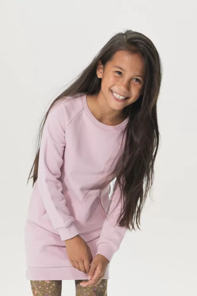 Kids * Jurken-Lichtroze Sweater Jurk