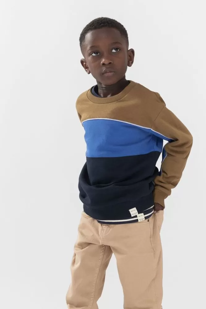 Kids * Truien En Vesten-Met Blauwe Colourblock Sweater