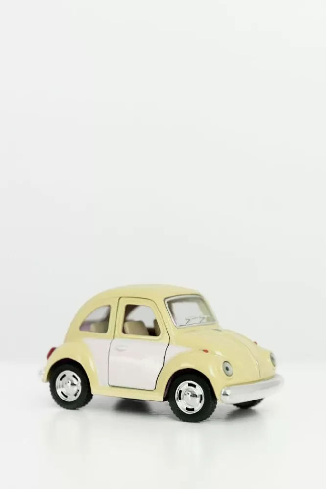 Kids Dam Speelgoedwagens-Metalen Volkswagen Beetle Pastel Lichtgeel