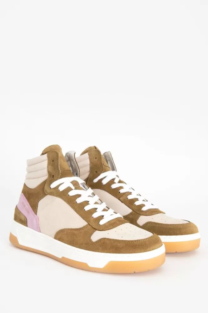 Heren * Schoenen-Multicolour Hoge Sneakers Met Paarse Details