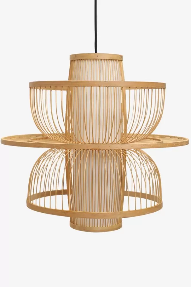 * Verlichting-Naturel Hanglamp Bamboe M