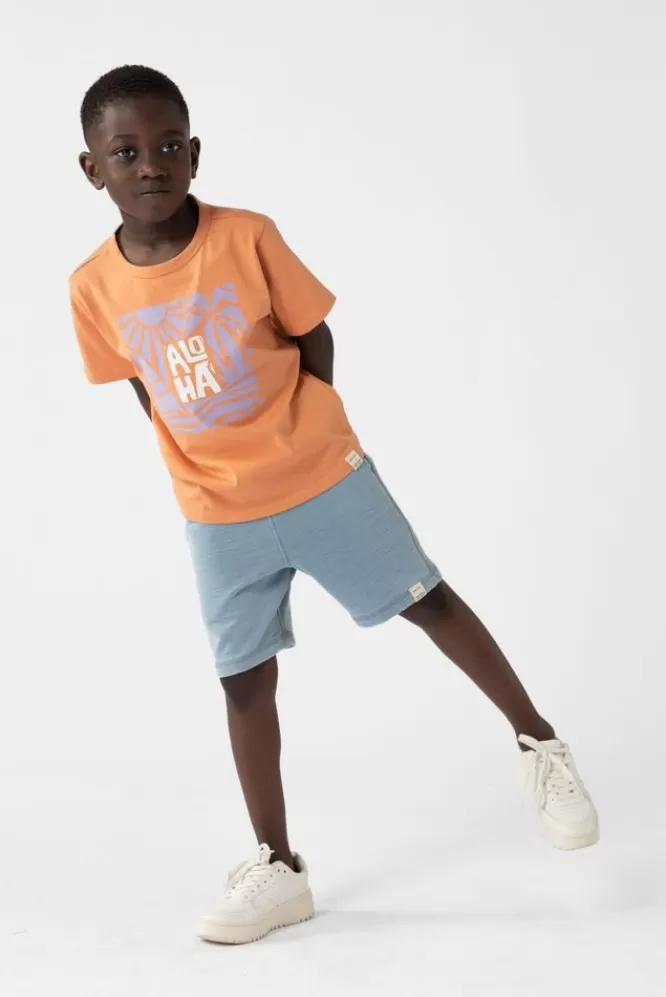 Kids * T-Shirts En Polo's-Oranje T-Shirt Met Print