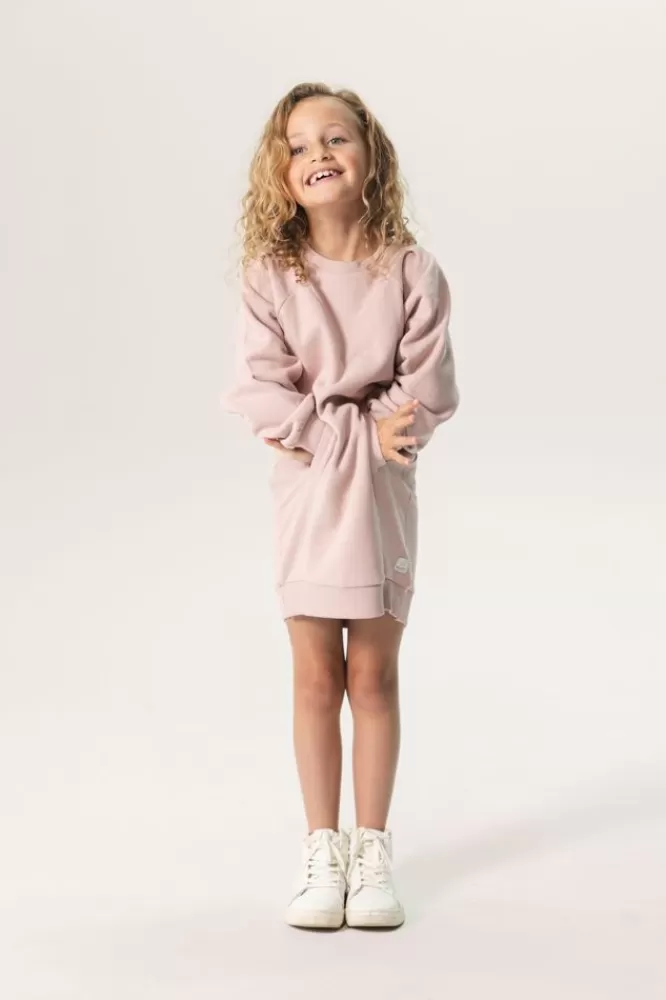 Kids * Jurken-Oudroze Sweater Jurk Met Plooien