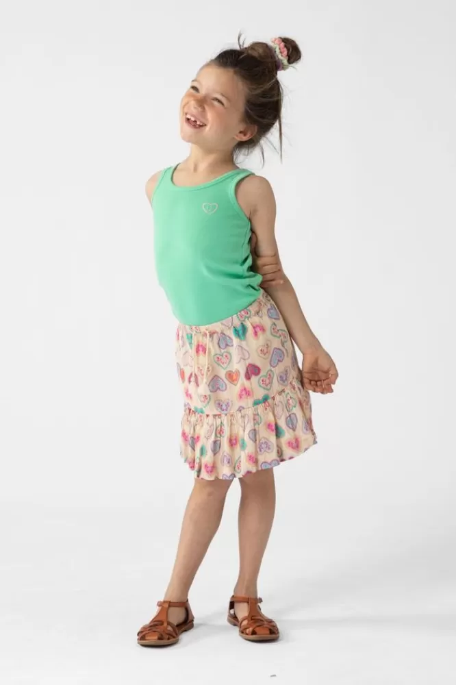 Kids * T-Shirts En Tops-Rib Singlet Met Borduursel