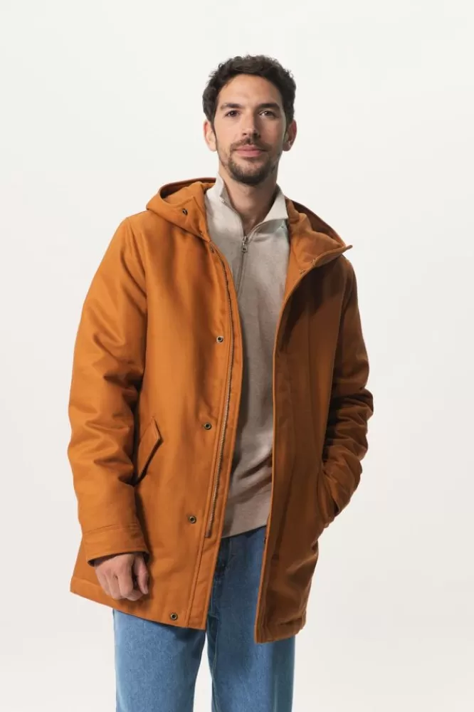 Heren * Jassen-Roest E Katoenen Parka Met Capuchon