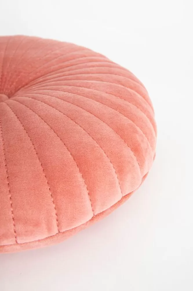 * Kussens-Roze Rond Velvet Kussen