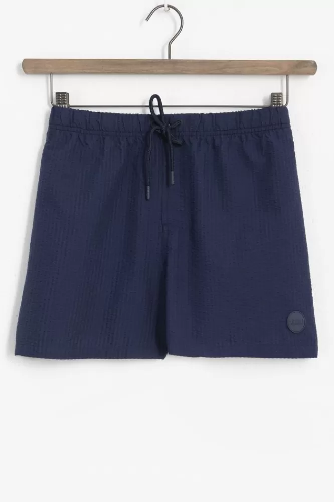 Heren Shiwi Swimwear- Donkerblauwe Shorts Seersucker