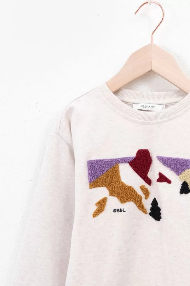 Kids * Truien En Vesten-Sweater Met Badstof Print