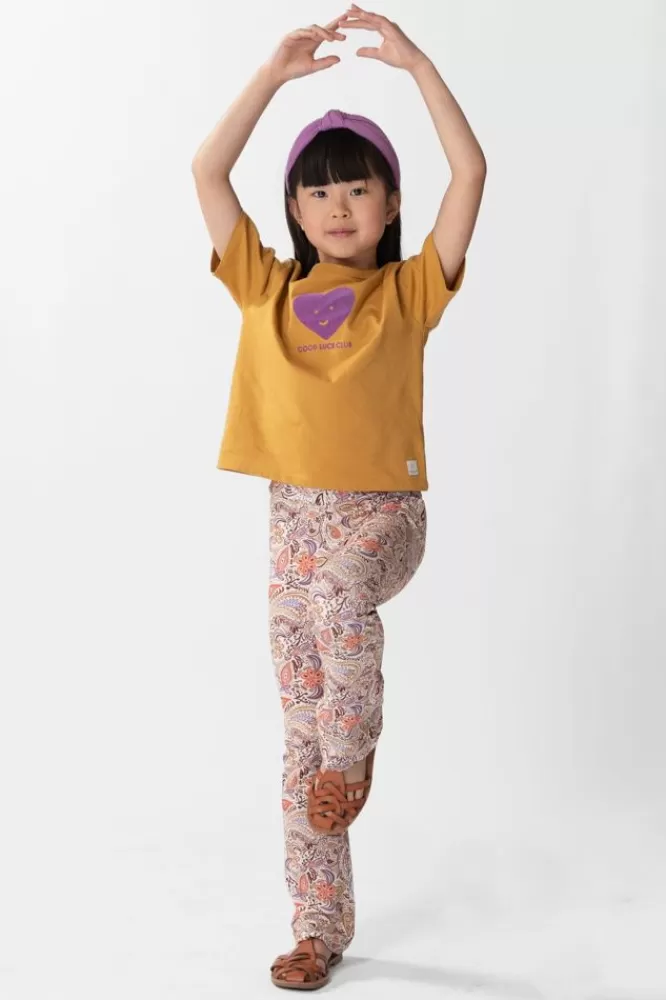 Kids * Broeken-Te Flared Legging Met Paisley Print