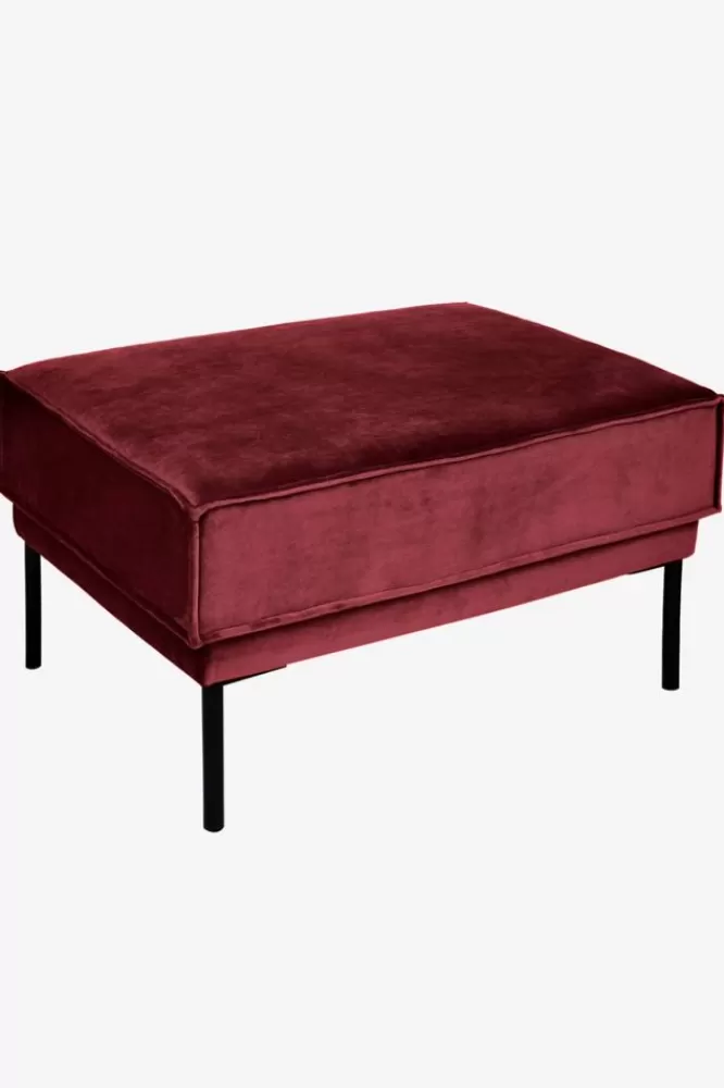 * Hockers En Poefjes-The Duchess Velvet Hocker Wine Red