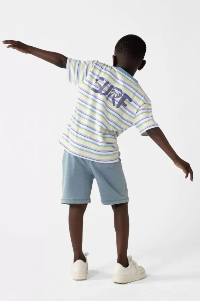 Kids * T-Shirts En Polo's-Wit Gestreept T-Shirt